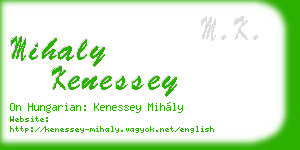 mihaly kenessey business card